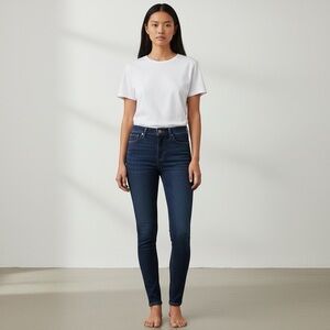 Madewell Women's Deep Blue High Rise Skinny Jeans - 27